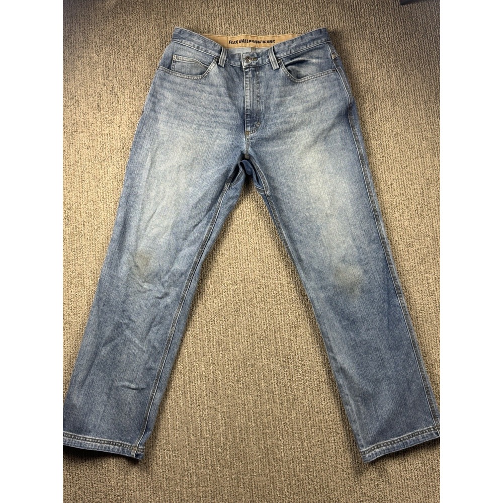 Duluth Trading Mens 34x32 Flex Ballroom Jeans Relaxed Fit Stretch Denim